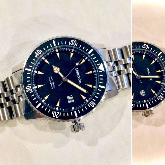 * SOLD * Automatic Heritor Dalton | Black Dial | Like New | Dive Watch - Picture 5 of 16